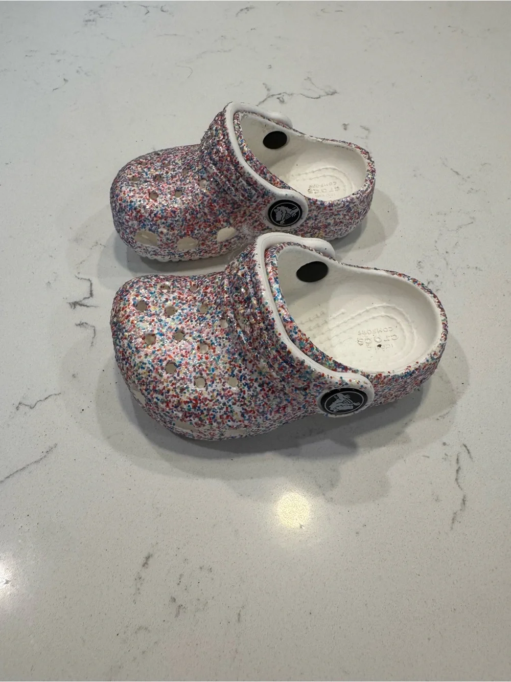 Crocs Toddler Classic Dazzle Glitter Clogs Toddler size C4